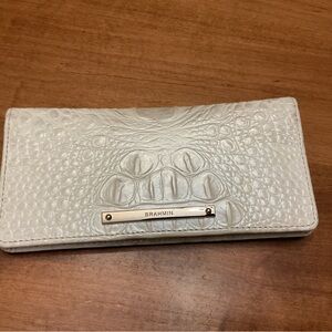 Brahmin Ivory Croc-Embossed Wallet
